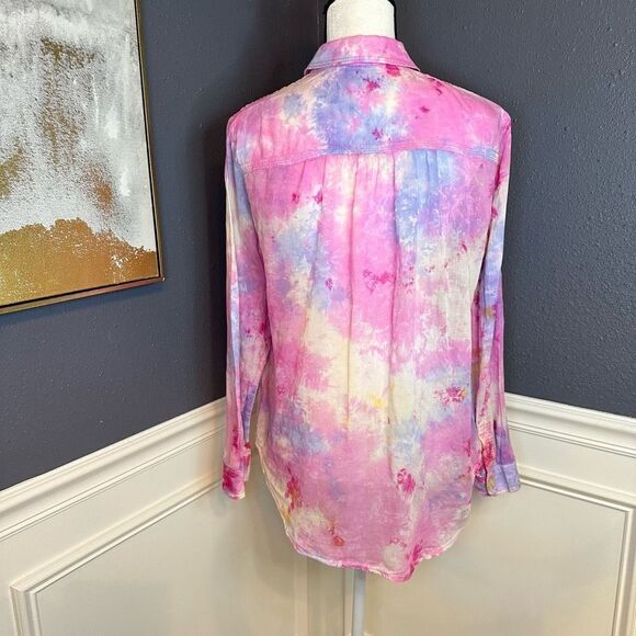 Anthropologie Pilcro The Cate Classic Tie-Dye Buttondown - Picture 7 of 10